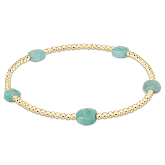 Admire Small Gem 2mm Bracelet - Amazonite | enewton