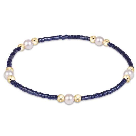 Gameday Hope Purpose Pearl Bracelet - Navy | enewton